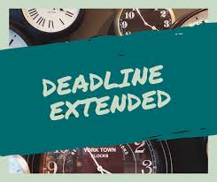 Deadline extended